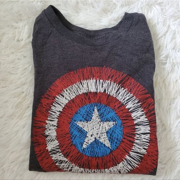 Jumping Beans Captain America Boy's Long Sleeve Shirt Size 8 - Picture 1 of 6